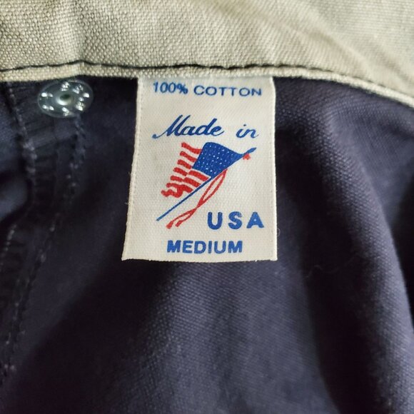 VTG Oilskin Full-Length Duster Coat With Cape Medium 100% Cotton Made In USA - Picture 3 of 16